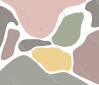 Organic Shapes Wallpaper : Pastel Abstract Mural - flat design