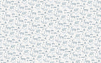 Soft Blue Animal Kingdom Wallpaper : Watercolor Wildlife Pattern - View 2