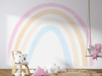 Pastel Rainbow Wallpaper : Soft Minimal Nursery Mural - View 2