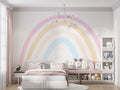 Pastel Rainbow Wallpaper : Soft Minimal Nursery Mural
