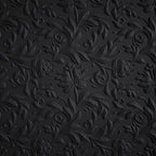 Black 3D Floral Wallpaper : Embossed Damask Flowers Mural - flat design