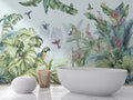 Hummingbird Paradise Wallpaper : Tropical Bird Garden Mural