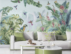 Hummingbird Paradise Wallpaper : Tropical Bird Garden Mural - View 3