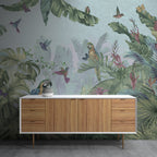 Hummingbird Paradise Wallpaper : Tropical Bird Garden Mural - View 5