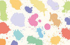 Paint Splash Wallpaper : Pastel Splatter Kids Mural - flat design