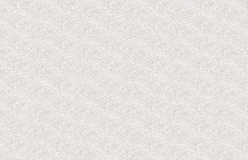 Grey Dash Scallop Wallpaper : Minimal Textured Arc Pattern - flat design