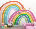 Bright Rainbow Wallpaper : Double Rainbow Kids Mural