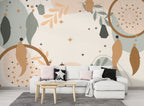 Boho Dreamcatcher Wallpaper : Feathers and Stars Mural - View 3
