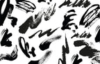 Black Brush Strokes Wallpaper : Abstract Ink Pattern - flat design