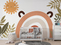 Smiling Sun Rainbow Wallpaper : Boho Nursery Mural