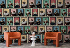 Dog Portrait Gallery Wallpaper : Vintage Dressed Dogs Mural