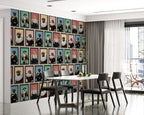 Dog Portrait Gallery Wallpaper : Vintage Dressed Dogs Mural - View 3
