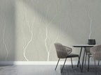Coral Branch Wallpaper : Beige Line Art Tree Vein Mural - View 3