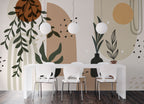 Boho Botanical Arch Wallpaper : Plants And Vases Abstract Mural