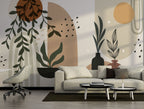Boho Botanical Arch Wallpaper : Plants And Vases Abstract Mural - View 3