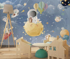 Space Teddy Bears Wallpaper : Bears on the Moon Mural - View 6