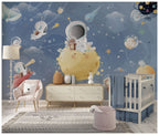 Space Teddy Bears Wallpaper : Bears on the Moon Mural - View 3