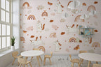 Rainbow Unicorn Wallpaper : Kids Pastel Clouds Pattern - View 5