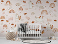 Rainbow Unicorn Wallpaper : Kids Pastel Clouds Pattern