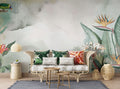 Bird of Paradise Wallpaper : Soft Tropical Plant Mural