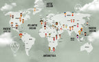 Sage Kids World Map Wallpaper : Children Of The World Mural - flat design