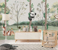 Panda in the Forest Wallpaper : Kids Woodland Mural
