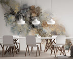 Smoky Alcohol Ink Wallpaper : Grey Gold Marble Mural - View 4
