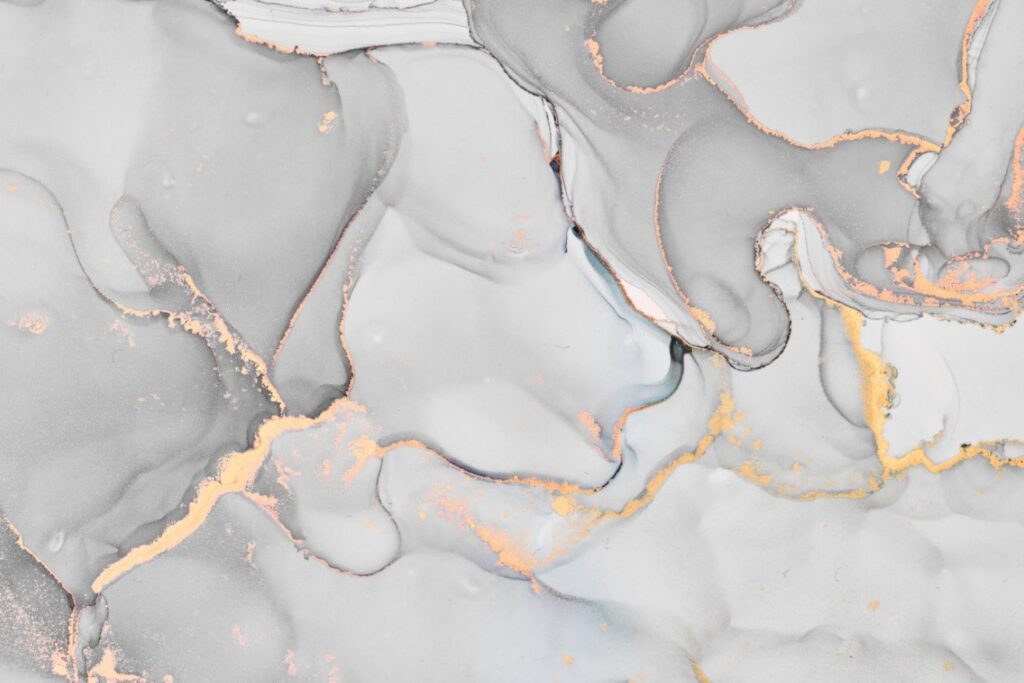 Pale Grey Marble Wallpaper : Soft Gold Vein Alcohol Ink Mural - flat design
