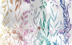 Watercolor Leaf Wallpaper : Teal And Pink Botanical Mural - View 2