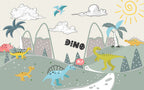 Dino Land Wallpaper : Dinosaur Valley Kids Mural - View 2