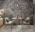 Distressed Baroque Wallpaper : Faded Damask Ornament Mural - View 3