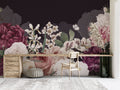 Black Floral Wallpaper : Blush Rose And Blossom Mural