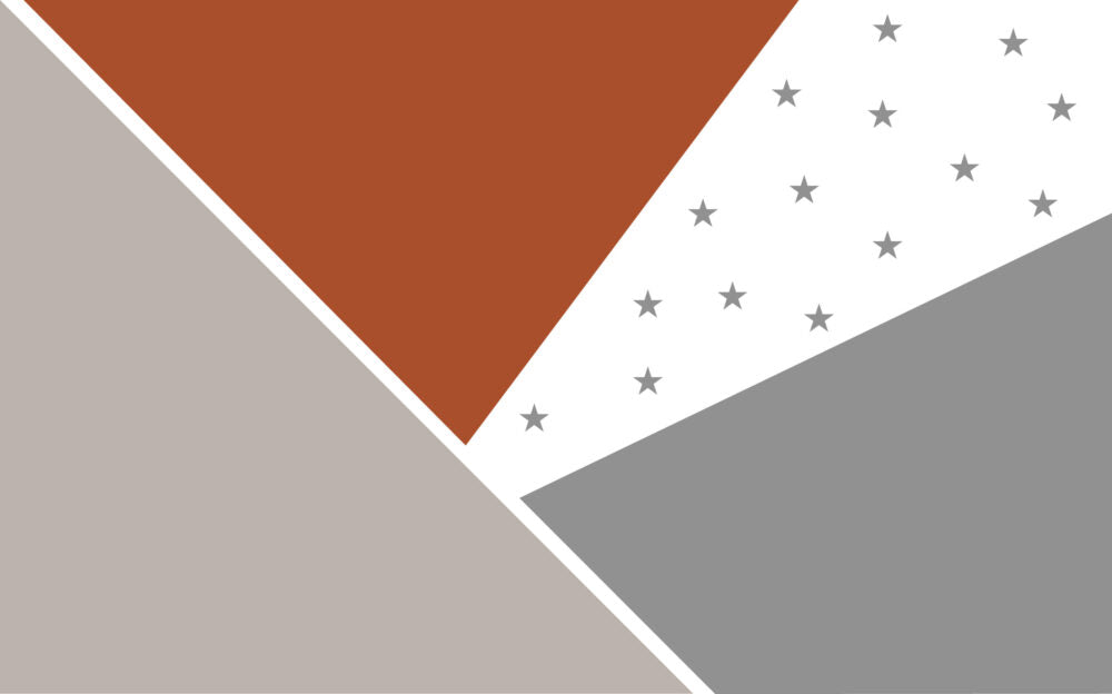 Rust Star Geometric Wallpaper : Modern Kids Accent Mural - View 2