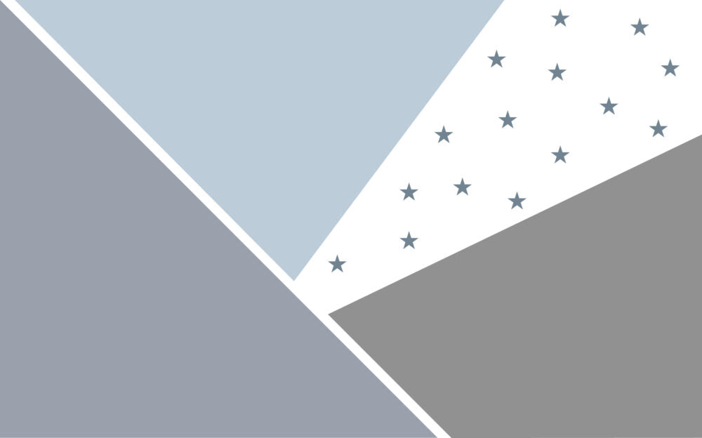 Blue Star Geometric Wallpaper : Grey Triangle Kids Mural - View 2