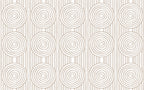 Boho Arc Line Wallpaper : Beige Concentric Circle Pattern - View 2