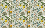 Lemon Branch Bluebird Wallpaper : Vintage Botanical Pattern - View 2