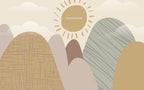 Boho Sun Hills Wallpaper : Neutral Kids Room Mural - View 2