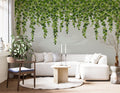 Hanging Ivy Grey Wallpaper : Soft Grey Vine Mural