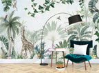 Tropical Garden Animals Wallpaper : Pastel Jungle Mural - View 4
