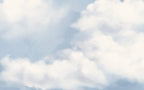 Pale Blue Cloud Sky Wallpaper : Soft Dreamy Sky Mural - View 2