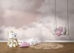 Blush Cloud Sky Wallpaper : Soft Pink Dreamy Mural - View 4