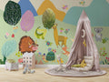 Colorful Woodland Animals Wallpaper : Playful Kids Mural