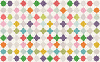 Colorful Harlequin Diamond Wallpaper : Geometric Kids Pattern - View 2
