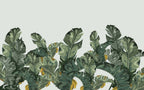 Giant Banana Leaf Wallpaper : Green Tropical Mural - View 2