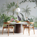 Toucan Tropical Leaf Wallpaper : Soft Jungle Bird Mural - View 4