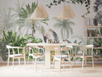Toucan Tropical Leaf Wallpaper : Soft Jungle Bird Mural - View 3