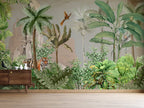 Tiger Jungle Wallpaper : Lush Tropical Forest Mural - View 3