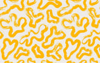 Yellow Brush Squiggle Wallpaper : Bold Abstract Pattern - View 2