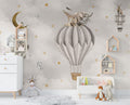 Neutral Balloon Safari Wallpaper : Soft Kids Room Mural