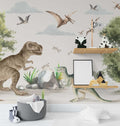 Dinosaur Jungle Wallpaper : Kids Prehistoric Mural